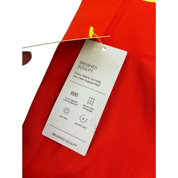 All in Motion Womens High-Rise Bike Shorts Orange M Polyester Spandex - Picture 6 of 6